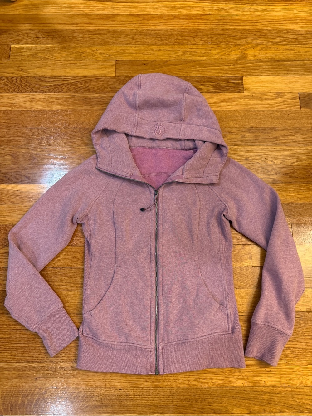 Lululemon Scuba Full-Zip Hoodie Heathered Velvet Dust (Mauve) - Size 6